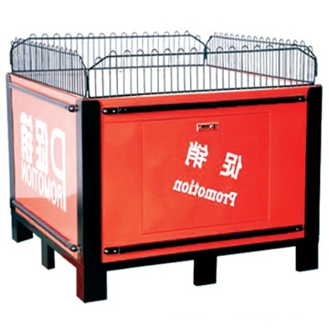 Fashion design popular supermarket metal folding promotion table/Steel display cart/Stand promotional table